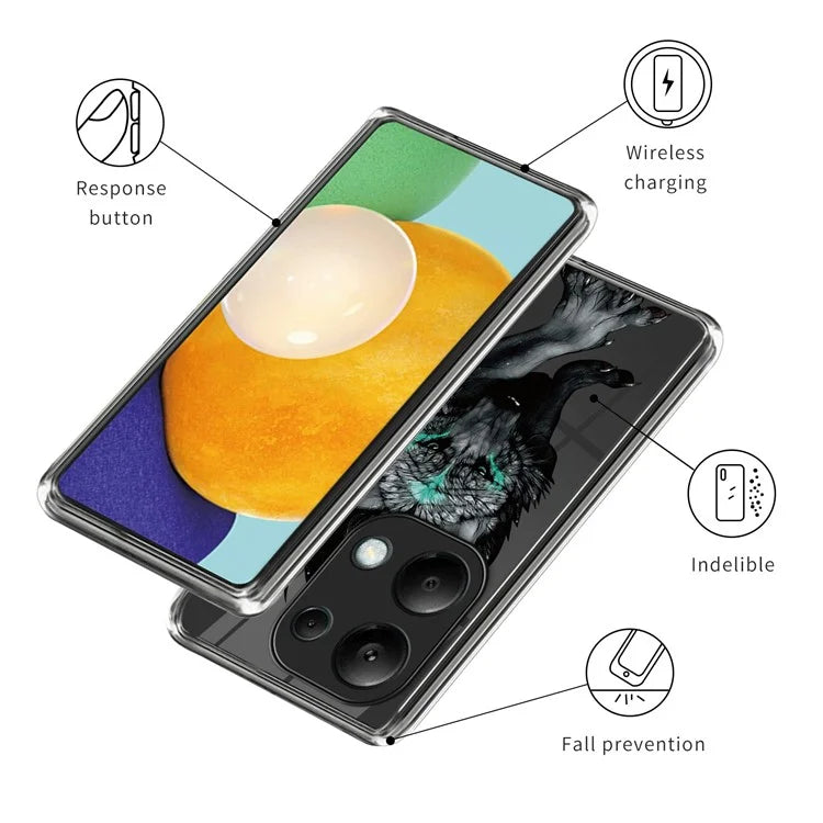 For Xiaomi Redmi Note 13 Pro 4G / Poco M6 Pro 4G Case IMD Pattern Printing Phone TPU Cover