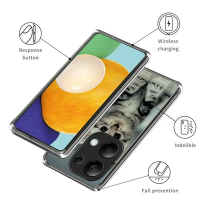 For Xiaomi Redmi Note 13 Pro 4G / Poco M6 Pro 4G Case IMD Pattern Printing Phone TPU Cover
