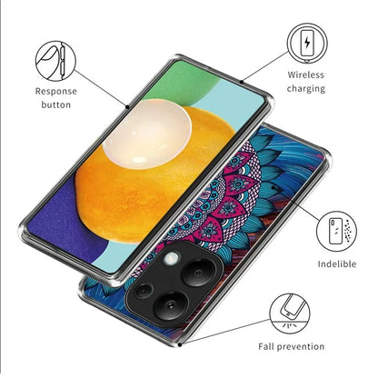For Xiaomi Redmi Note 13 Pro 4G / Poco M6 Pro 4G Case IMD Pattern Printing Phone TPU Cover