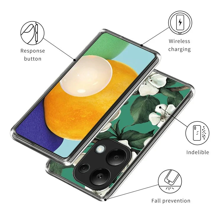 For Xiaomi Redmi Note 13 Pro 4G / Poco M6 Pro 4G Case IMD Pattern Printing Phone TPU Cover