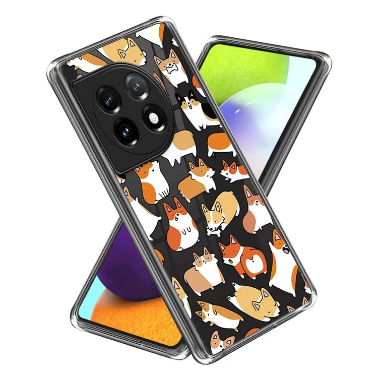 For OnePlus Ace 3 5G / 12R 5G Case Soft TPU IMD Pattern Printing Protective Phone Cover