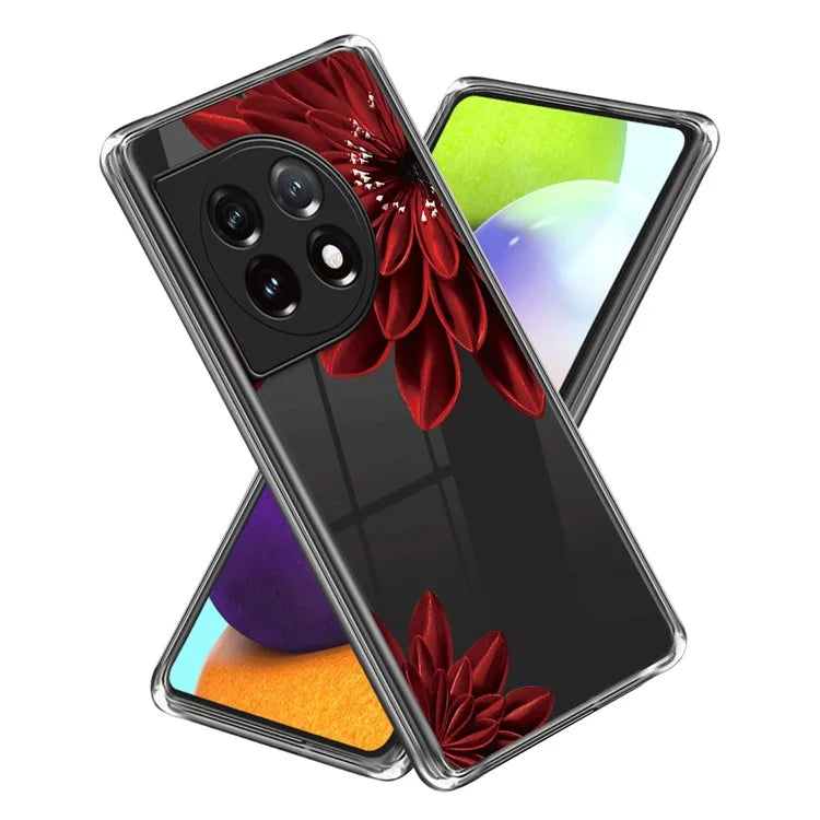 For OnePlus Ace 3 5G / 12R 5G Case Soft TPU IMD Pattern Printing Protective Phone Cover