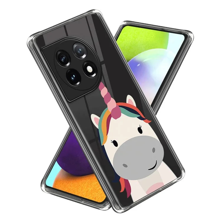 For OnePlus Ace 3 5G / 12R 5G Case Soft TPU IMD Pattern Printing Protective Phone Cover