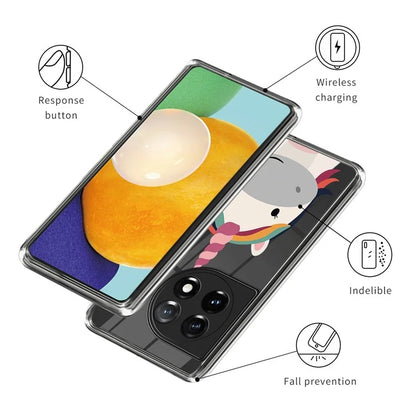 For OnePlus Ace 3 5G / 12R 5G Case Soft TPU IMD Pattern Printing Protective Phone Cover