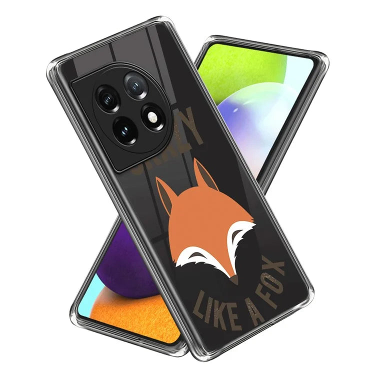 For OnePlus Ace 3 5G / 12R 5G Case Soft TPU IMD Pattern Printing Protective Phone Cover