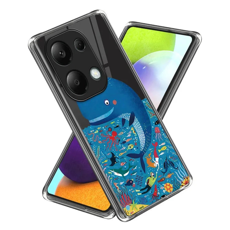 For Xiaomi Redmi Note 13 Pro 4G / Poco M6 Pro 4G TPU Phone Case IMD Pattern Printing Back Cover