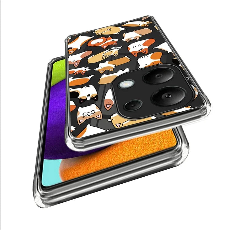 For Xiaomi Redmi Note 13 Pro 4G / Poco M6 Pro 4G TPU Phone Case IMD Pattern Printing Back Cover