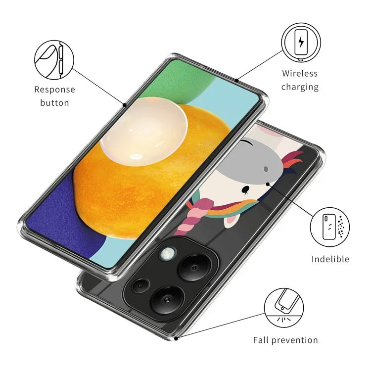 For Xiaomi Redmi Note 13 Pro 4G / Poco M6 Pro 4G TPU Phone Case IMD Pattern Printing Back Cover