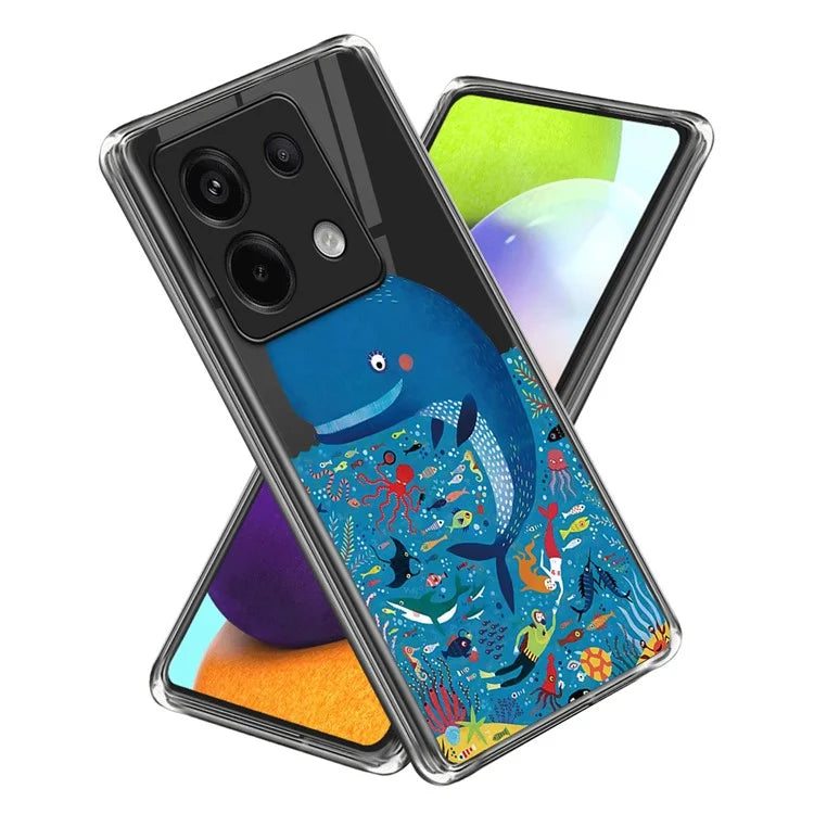 For Xiaomi Redmi Note 13 Pro 5G / Poco X6 5G Soft TPU Case IMD Pattern Printing Phone Cover