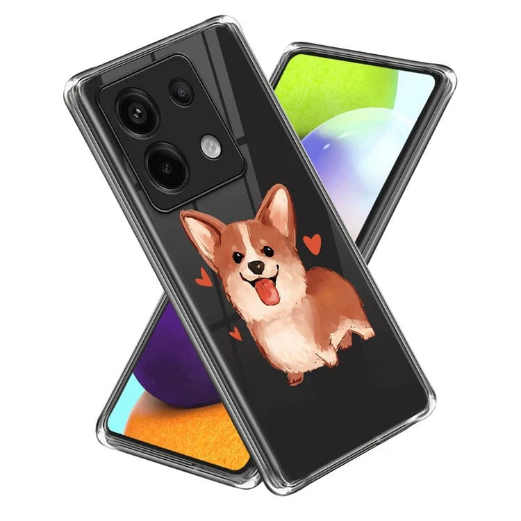 For Xiaomi Redmi Note 13 Pro 5G / Poco X6 5G Soft TPU Case IMD Pattern Printing Phone Cover