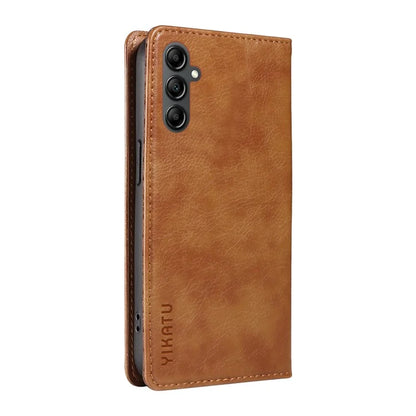 YIKATU YK-006 For Samsung Galaxy A24 4G (162.1 X 77.6 X 8.3mm) Phone Case Litchi Texture Leather Flip Wallet Cover