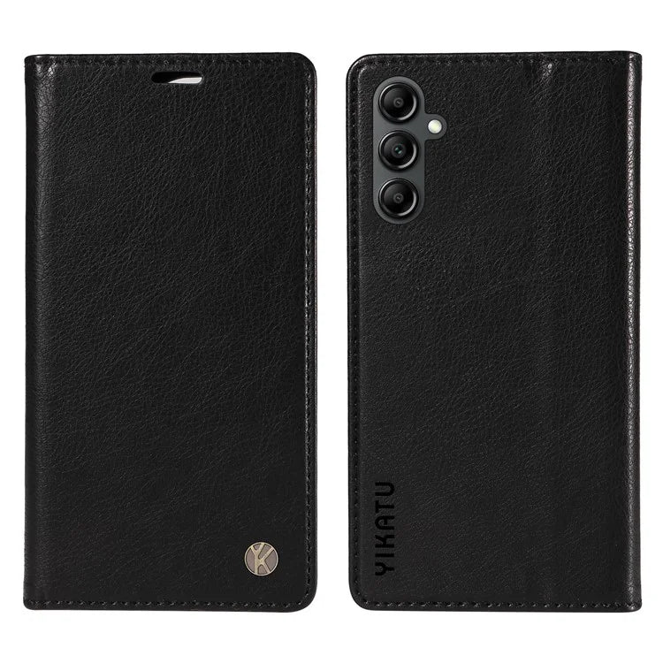 YIKATU YK-006 For Samsung Galaxy A24 4G (162.1 X 77.6 X 8.3mm) Phone Case Litchi Texture Leather Flip Wallet Cover