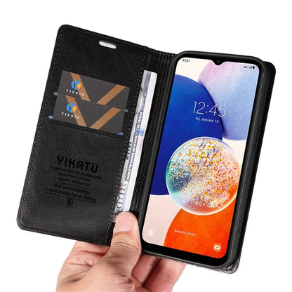 YIKATU YK-006 For Samsung Galaxy A24 4G (162.1 X 77.6 X 8.3mm) Phone Case Litchi Texture Leather Flip Wallet Cover