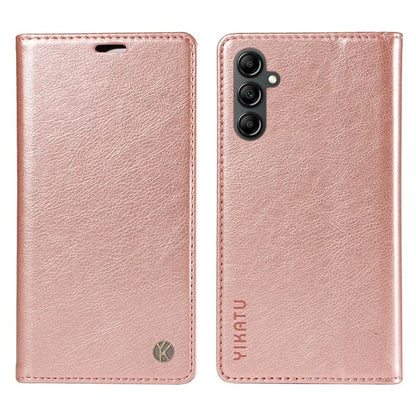 YIKATU YK-006 For Samsung Galaxy A24 4G (162.1 X 77.6 X 8.3mm) Phone Case Litchi Texture Leather Flip Wallet Cover