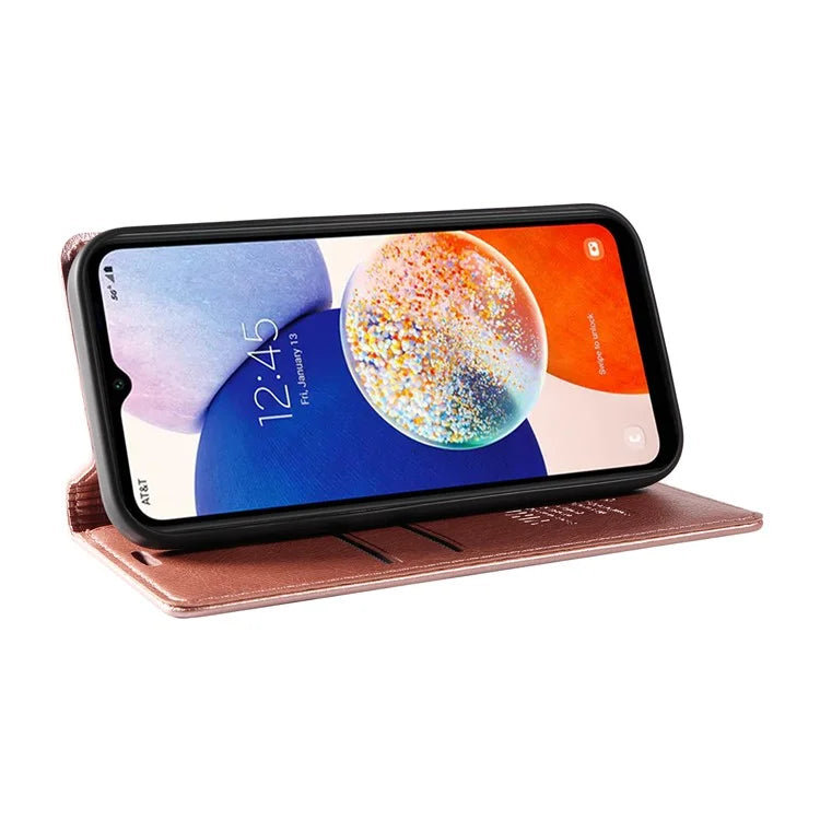 YIKATU YK-006 For Samsung Galaxy A24 4G (162.1 X 77.6 X 8.3mm) Phone Case Litchi Texture Leather Flip Wallet Cover