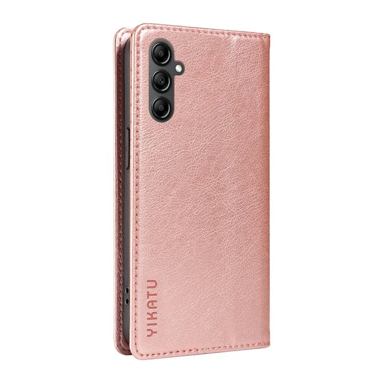 YIKATU YK-006 For Samsung Galaxy A24 4G (162.1 X 77.6 X 8.3mm) Phone Case Litchi Texture Leather Flip Wallet Cover