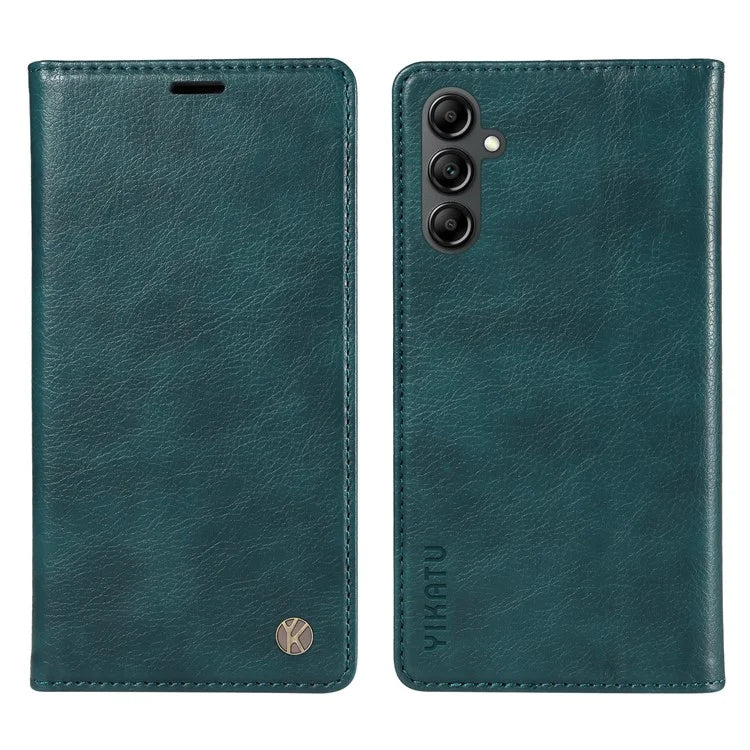 YIKATU YK-006 For Samsung Galaxy A24 4G (162.1 X 77.6 X 8.3mm) Phone Case Litchi Texture Leather Flip Wallet Cover
