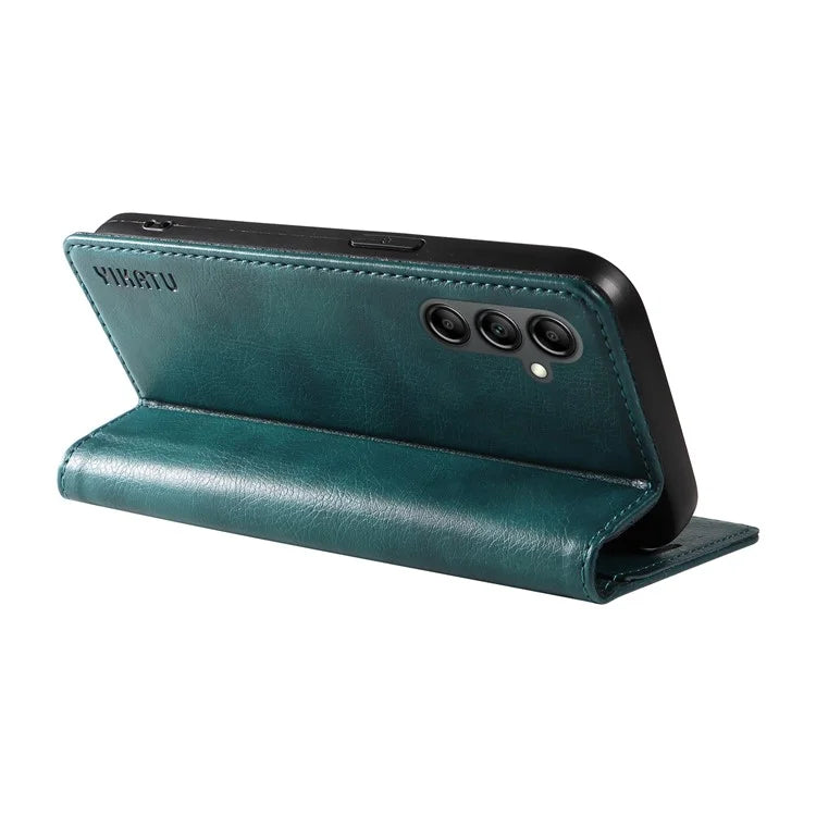YIKATU YK-006 For Samsung Galaxy A24 4G (162.1 X 77.6 X 8.3mm) Phone Case Litchi Texture Leather Flip Wallet Cover