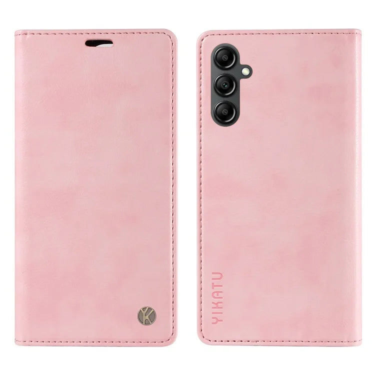 YIKATU YK-006 For Samsung Galaxy A24 4G (162.1 X 77.6 X 8.3mm) Phone Case Litchi Texture Leather Flip Wallet Cover