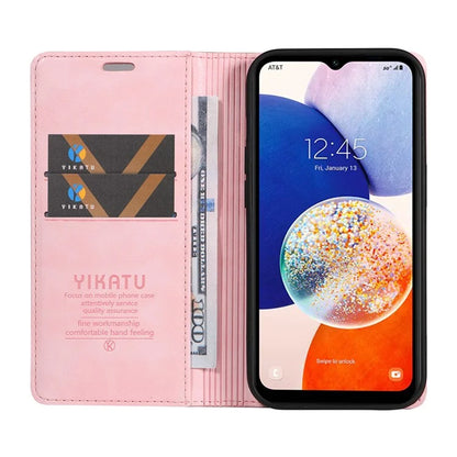 YIKATU YK-006 For Samsung Galaxy A24 4G (162.1 X 77.6 X 8.3mm) Phone Case Litchi Texture Leather Flip Wallet Cover