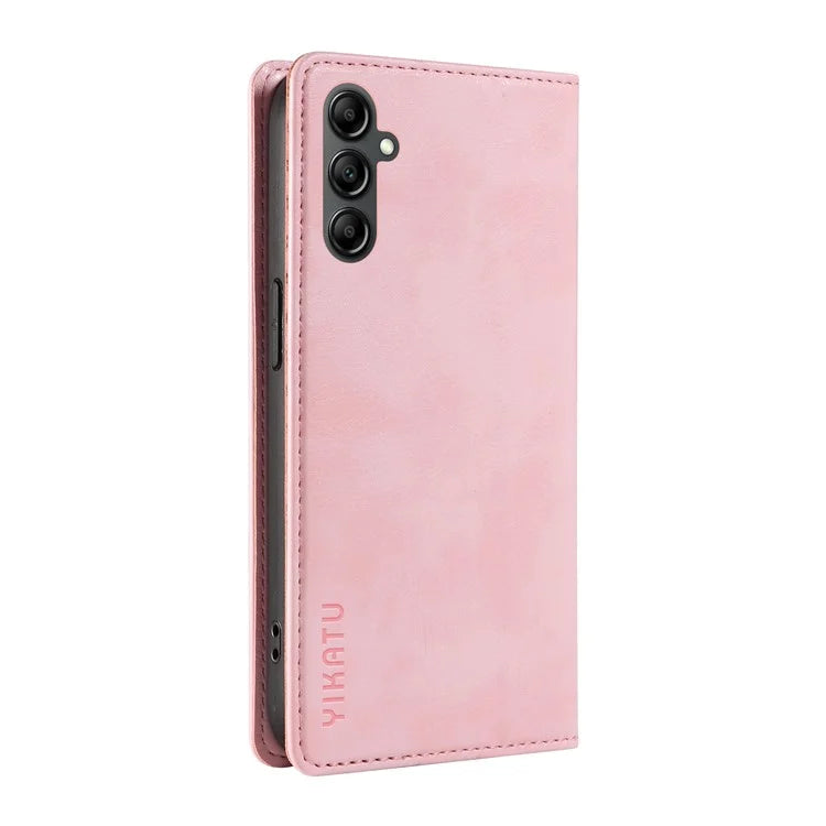 YIKATU YK-006 For Samsung Galaxy A24 4G (162.1 X 77.6 X 8.3mm) Phone Case Litchi Texture Leather Flip Wallet Cover