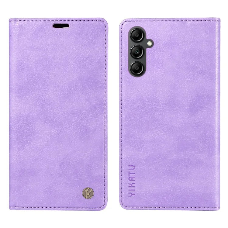 YIKATU YK-006 For Samsung Galaxy A24 4G (162.1 X 77.6 X 8.3mm) Phone Case Litchi Texture Leather Flip Wallet Cover