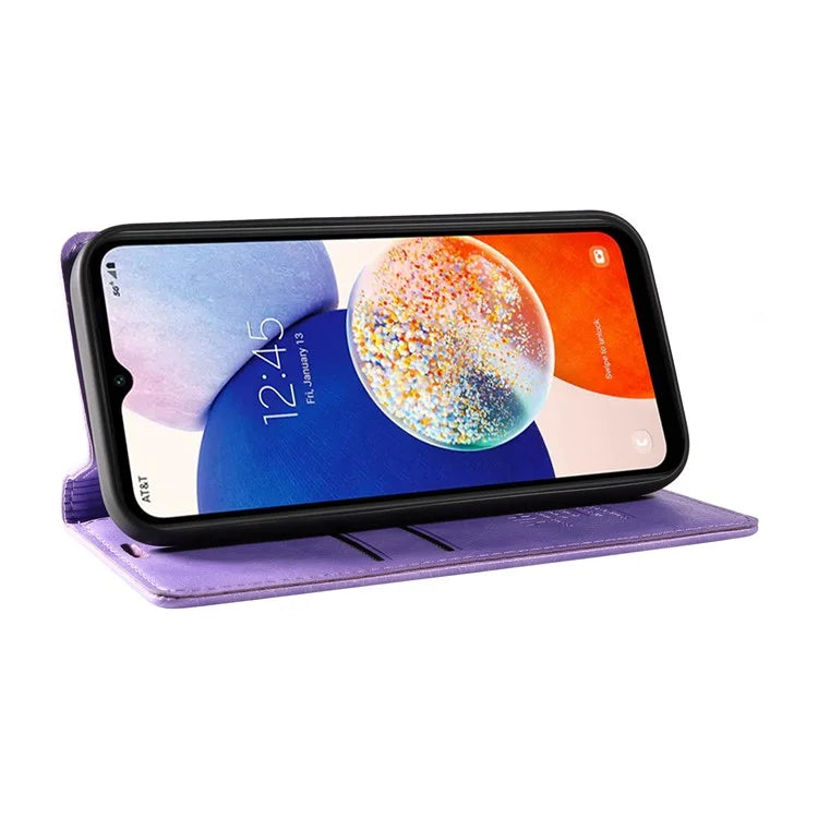 YIKATU YK-006 For Samsung Galaxy A24 4G (162.1 X 77.6 X 8.3mm) Phone Case Litchi Texture Leather Flip Wallet Cover