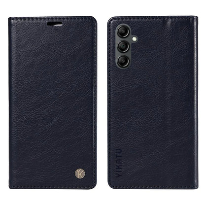 YIKATU YK-006 For Samsung Galaxy A24 4G (162.1 X 77.6 X 8.3mm) Phone Case Litchi Texture Leather Flip Wallet Cover