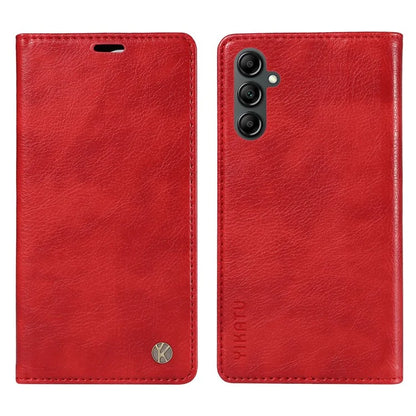 YIKATU YK-006 For Samsung Galaxy A24 4G (162.1 X 77.6 X 8.3mm) Phone Case Litchi Texture Leather Flip Wallet Cover