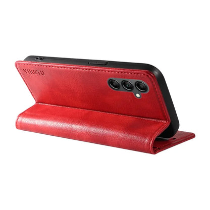 YIKATU YK-006 For Samsung Galaxy A24 4G (162.1 X 77.6 X 8.3mm) Phone Case Litchi Texture Leather Flip Wallet Cover