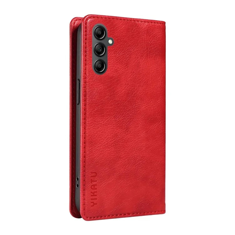YIKATU YK-006 For Samsung Galaxy A24 4G (162.1 X 77.6 X 8.3mm) Phone Case Litchi Texture Leather Flip Wallet Cover