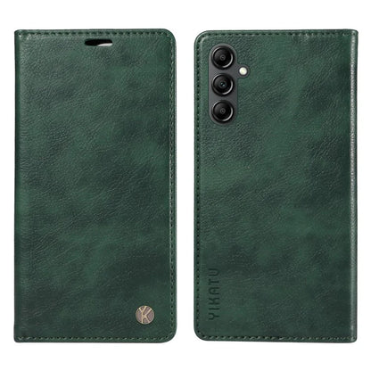 YIKATU YK-006 For Samsung Galaxy A24 4G (162.1 X 77.6 X 8.3mm) Phone Case Litchi Texture Leather Flip Wallet Cover