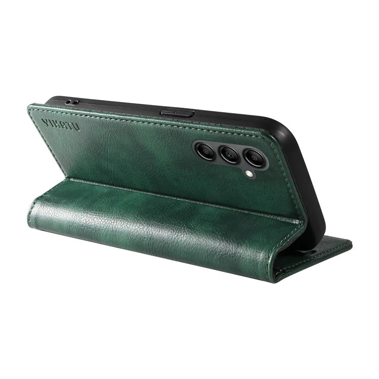 YIKATU YK-006 For Samsung Galaxy A24 4G (162.1 X 77.6 X 8.3mm) Phone Case Litchi Texture Leather Flip Wallet Cover