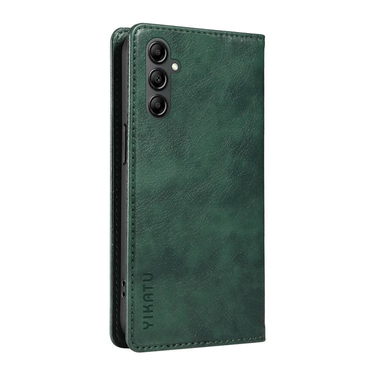 YIKATU YK-006 For Samsung Galaxy A24 4G (162.1 X 77.6 X 8.3mm) Phone Case Litchi Texture Leather Flip Wallet Cover