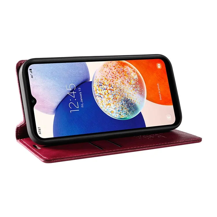 YIKATU YK-006 For Samsung Galaxy A24 4G (162.1 X 77.6 X 8.3mm) Phone Case Litchi Texture Leather Flip Wallet Cover