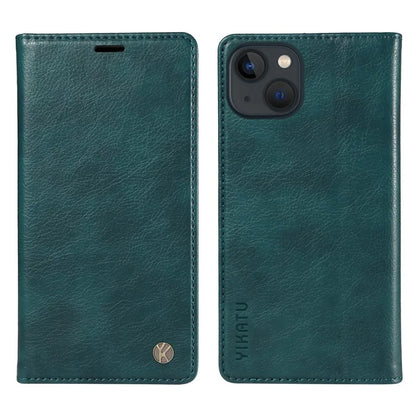 YIKATU YK-006 For iPhone 13 Wallet Case Anti-Scratch Leather Phone Cover