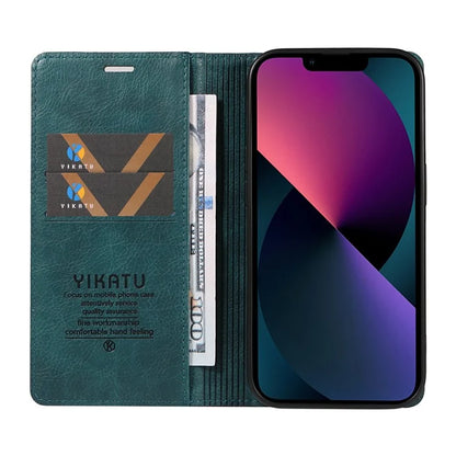 YIKATU YK-006 For iPhone 13 Wallet Case Anti-Scratch Leather Phone Cover