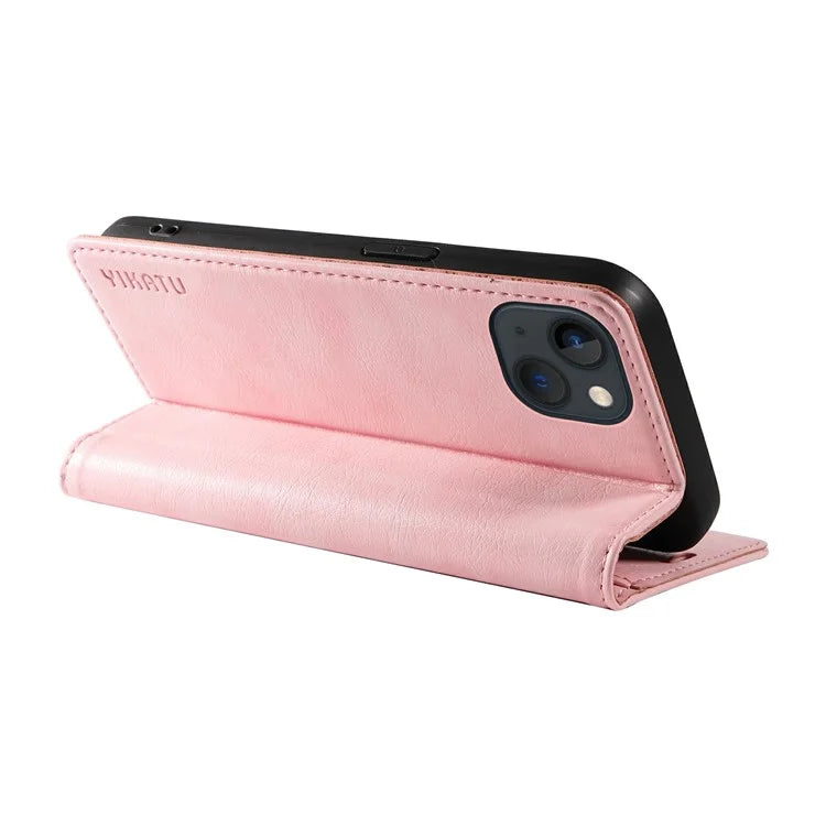 YIKATU YK-006 For iPhone 13 Wallet Case Anti-Scratch Leather Phone Cover