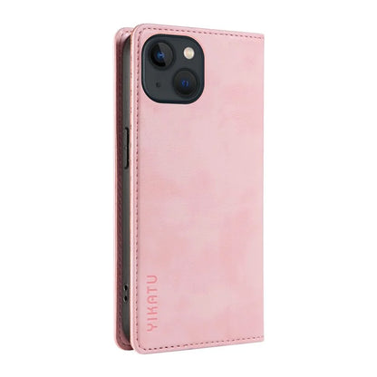 YIKATU YK-006 For iPhone 13 Wallet Case Anti-Scratch Leather Phone Cover
