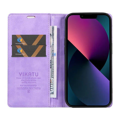 YIKATU YK-006 For iPhone 13 Wallet Case Anti-Scratch Leather Phone Cover