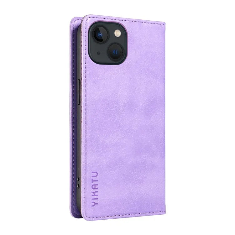 YIKATU YK-006 For iPhone 13 Wallet Case Anti-Scratch Leather Phone Cover