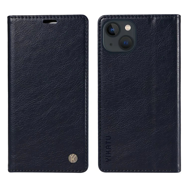 YIKATU YK-006 For iPhone 13 Wallet Case Anti-Scratch Leather Phone Cover