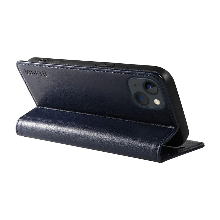 YIKATU YK-006 For iPhone 13 Wallet Case Anti-Scratch Leather Phone Cover