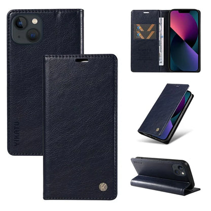 YIKATU YK-006 For iPhone 13 Wallet Case Anti-Scratch Leather Phone Cover