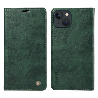 YIKATU YK-006 For iPhone 13 Wallet Case Anti-Scratch Leather Phone Cover