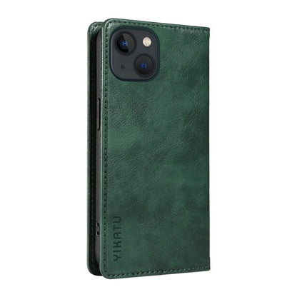 YIKATU YK-006 For iPhone 13 Wallet Case Anti-Scratch Leather Phone Cover