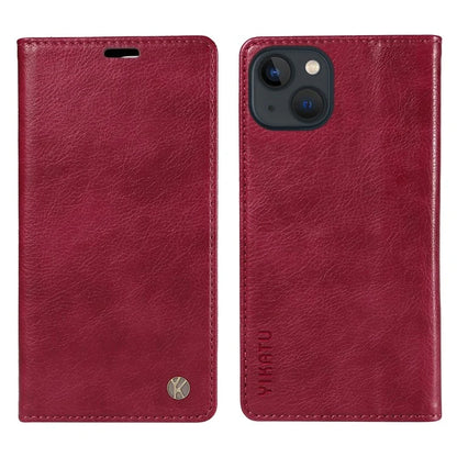 YIKATU YK-006 For iPhone 13 Wallet Case Anti-Scratch Leather Phone Cover