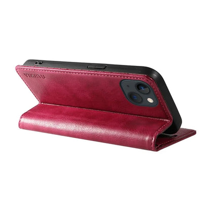 YIKATU YK-006 For iPhone 13 Wallet Case Anti-Scratch Leather Phone Cover