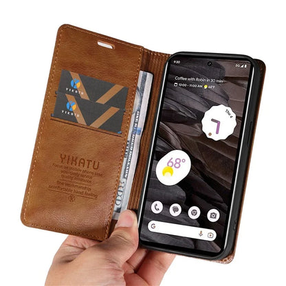 YIKATU YK-006 For Google Pixel 7a Case Protective Leather Wallet Phone Cover