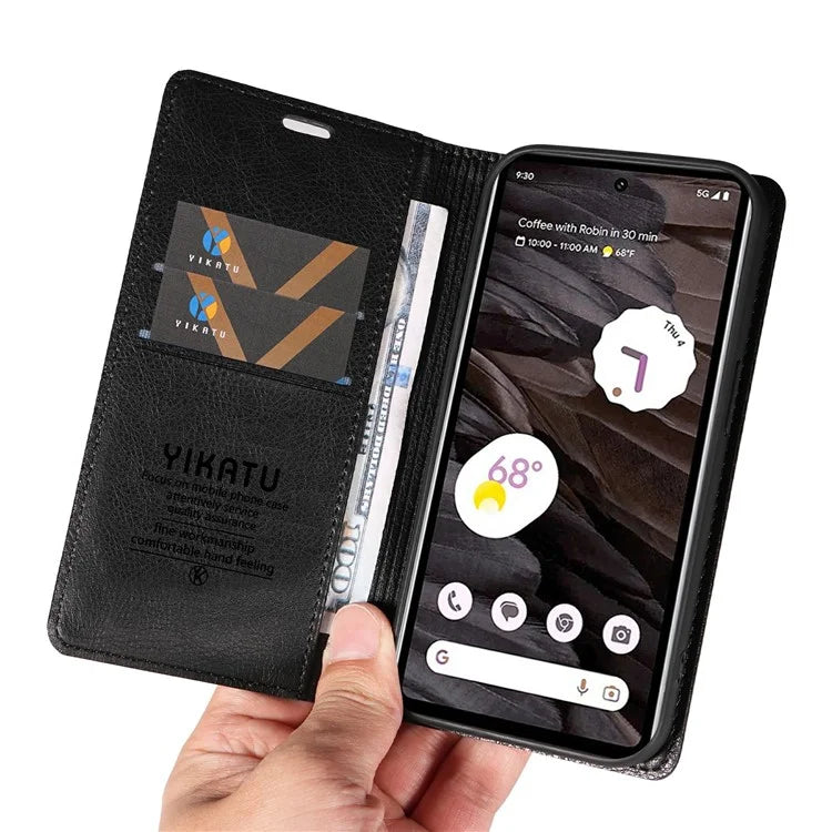 YIKATU YK-006 For Google Pixel 7a Case Protective Leather Wallet Phone Cover
